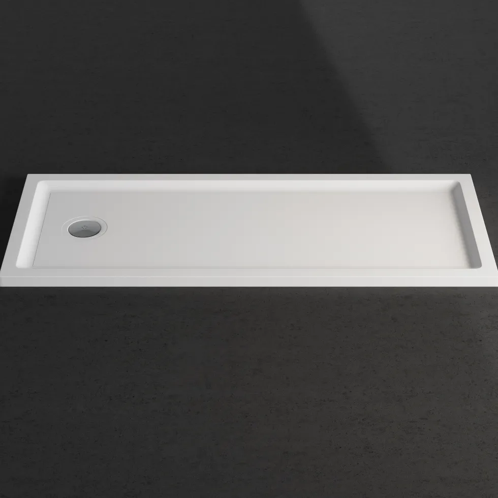 Harbour Anti Slip Gel Coated Stone Resin Bath Replacement Rectangular Shower Tray - 1700 x 700mm