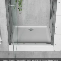 Harbour Anti Slip Gel Coated Stone Resin Square Shower Tray - 2 Sizes