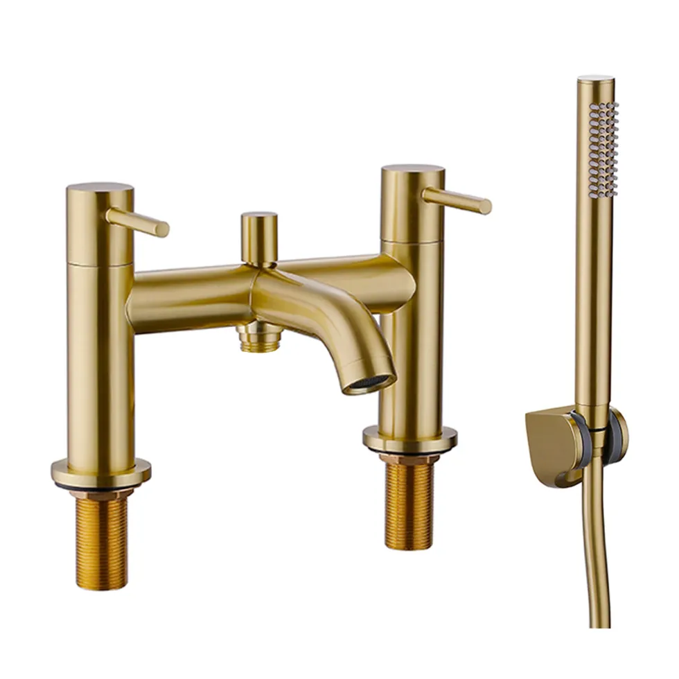 Harbour Clarity Brushed Brass Bath Shower Mixer & Shower Kit