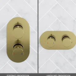 Harbour Clarity Brushed Brass 1 Outlet Thermostatic Concealed Shower Valve