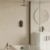 Harbour Clarity Brushed Bronze Shower Package with 2 Outlet Valve, Fixed Head & Ceiling Arm and Overflow Bath Filler