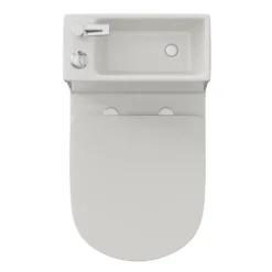 Harbour Clarity 2 in 1 Wash Basin & Close Coupled Closed Back Toilet with Soft Close Seat