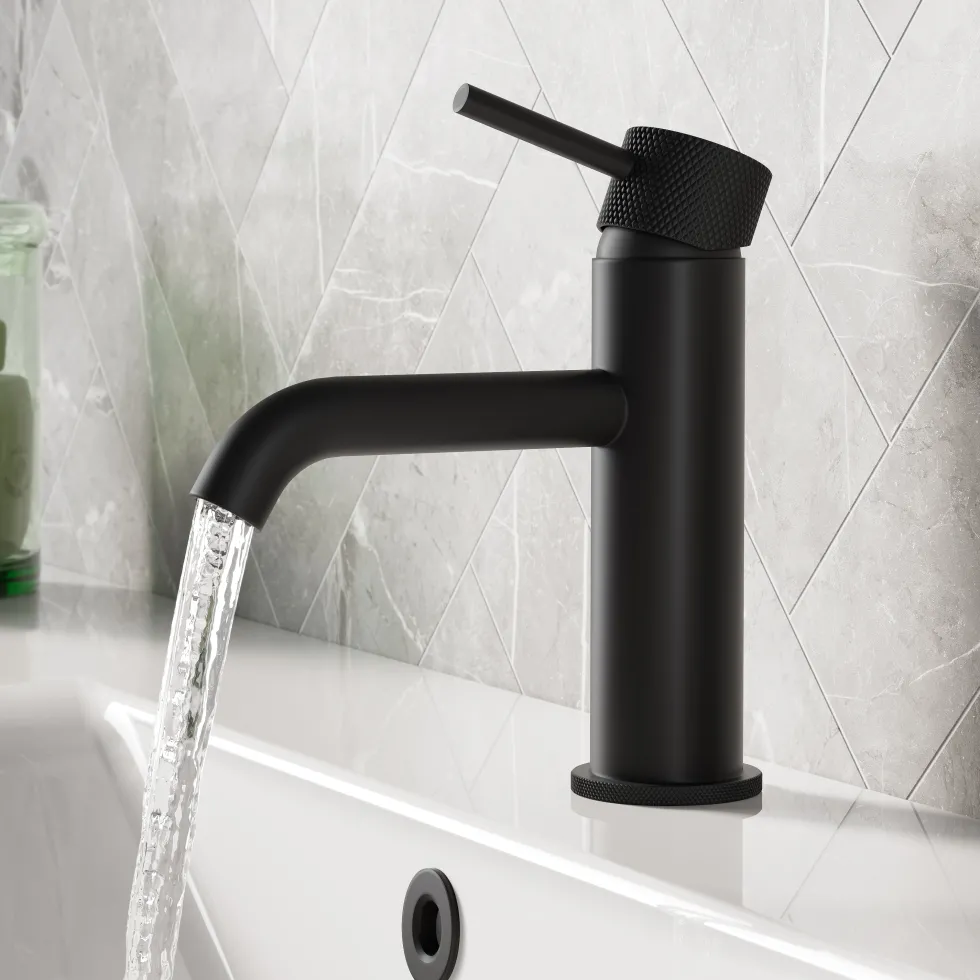 Harbour Clarity Knurled Basin Mixer Tap & Waste
