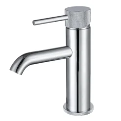 Harbour Clarity Knurled Basin Mixer Tap & Waste and Bath Shower Mixer Tap with Shower Kit