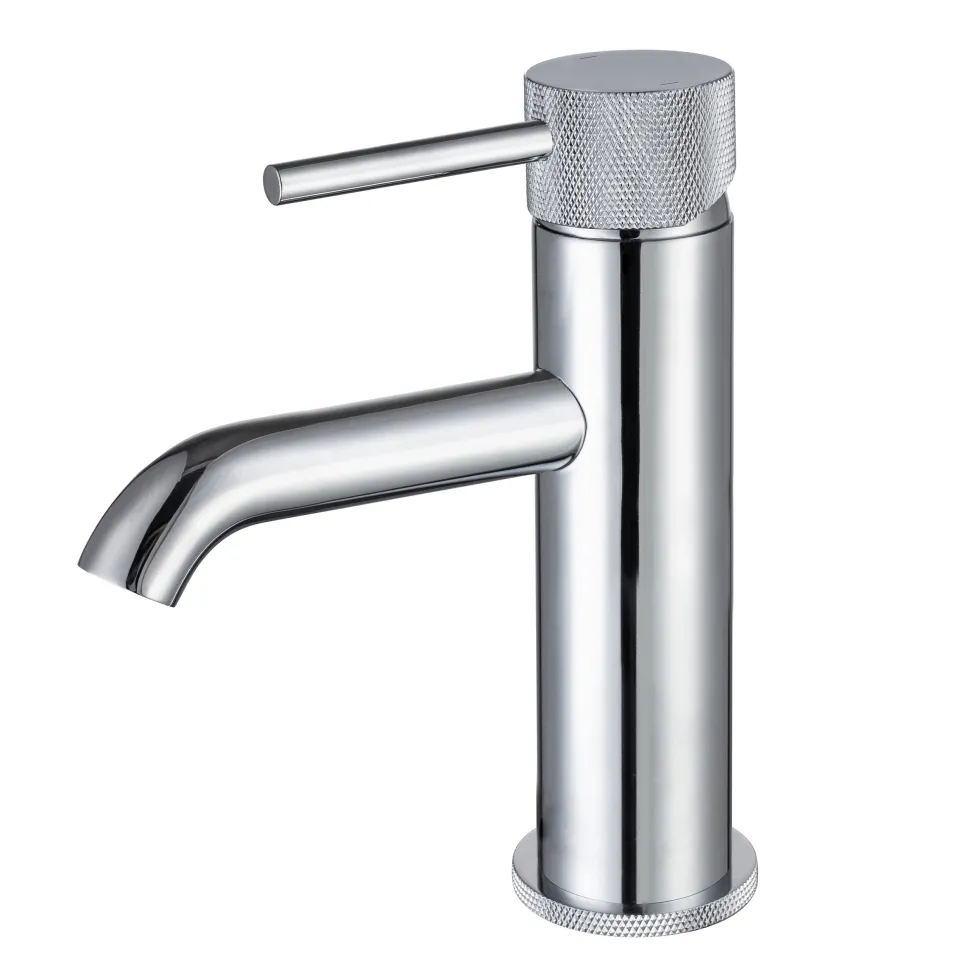 Harbour Clarity Knurled Basin Mixer Tap & Waste and Deck Mounted Bath Mixer Tap