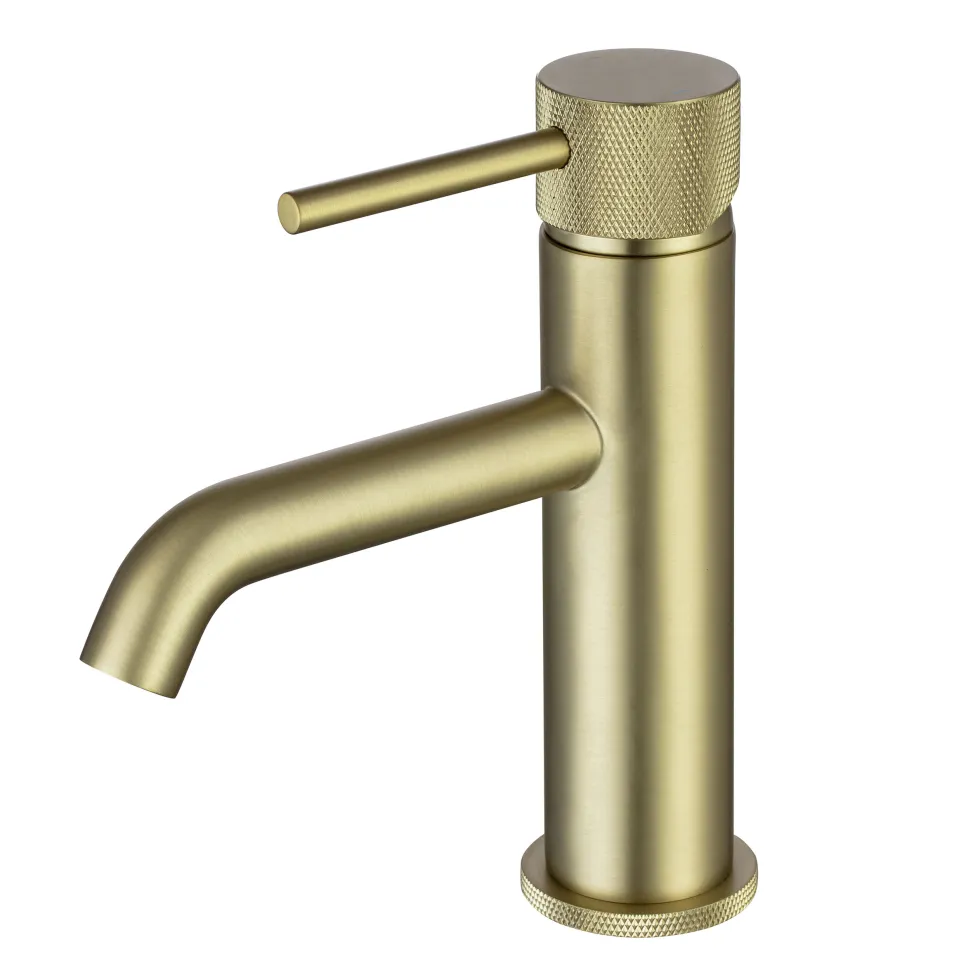 Harbour Clarity Knurled Basin Mixer Tap & Waste and Deck Mounted Bath Mixer Tap