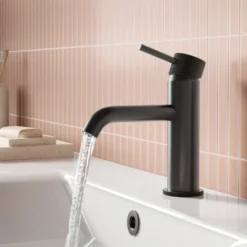 Harbour Clarity Knurled Basin Mixer Tap & Waste and Deck Mounted Bath Mixer Tap