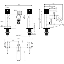 Harbour Clarity Knurled Bath Shower Mixer Tap & Shower Kit