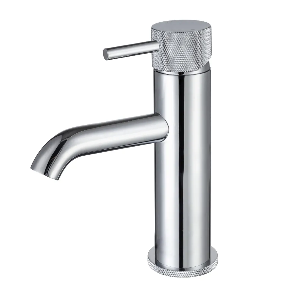 Harbour Clarity Knurled Mini Mono Basin Mixer Tap & Waste