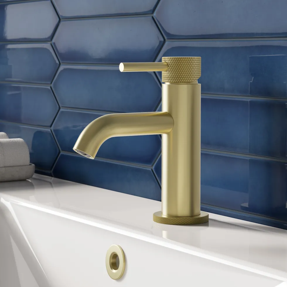 Harbour Clarity Knurled Mini Mono Basin Mixer Tap & Waste