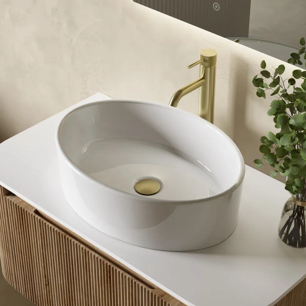 Harbour Clarity Knurled Tall Basin Mixer Tap