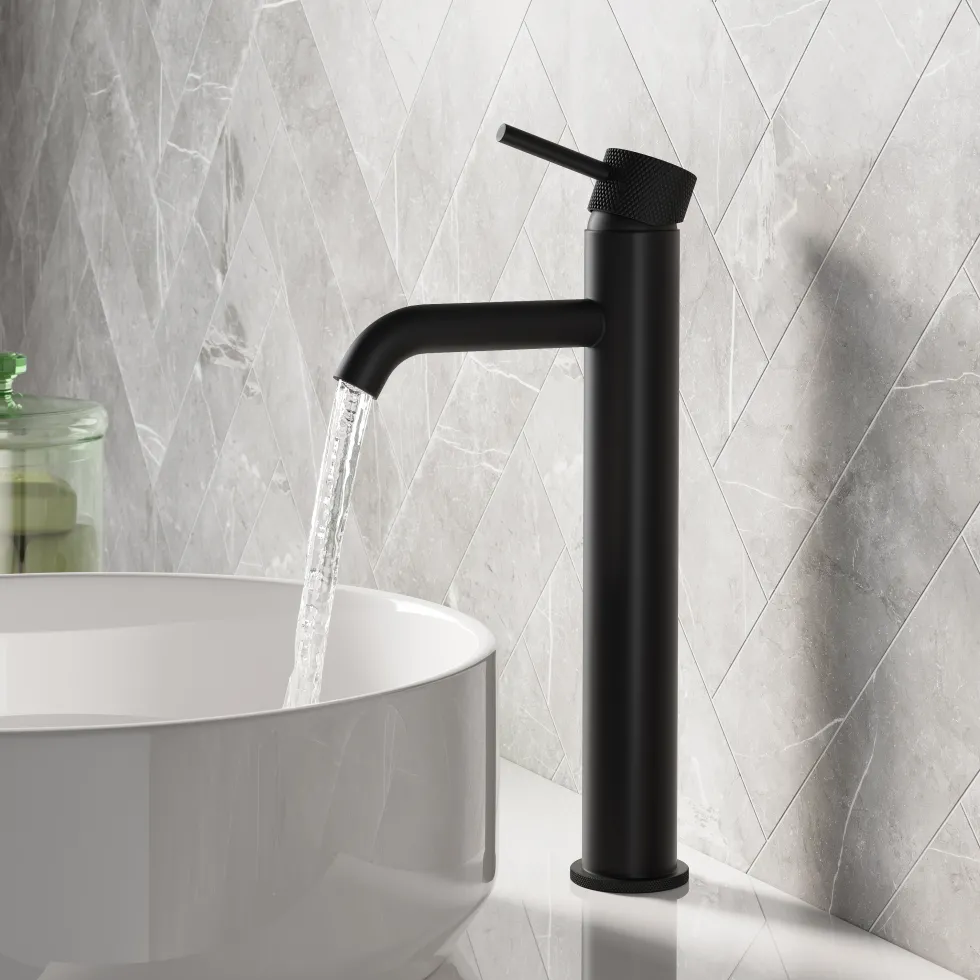 Harbour Clarity Knurled Tall Basin Mixer Tap