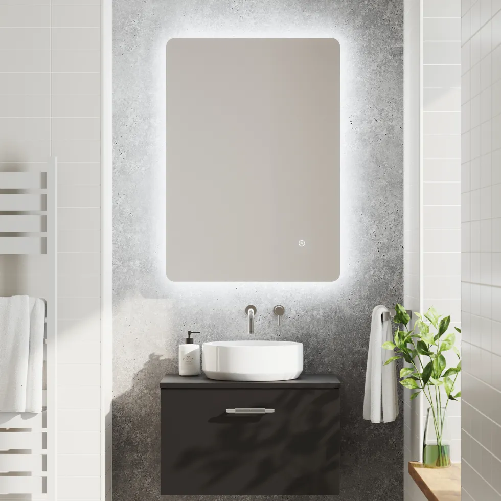 Harbour Clarity LED Bathroom Mirror with Demister Pad & Colour Change LEDs - 600 x 800mm