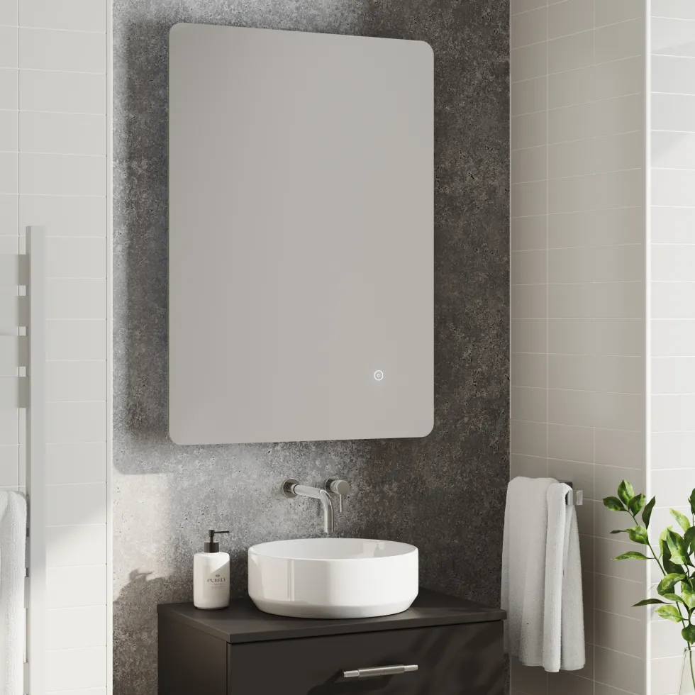 Harbour Clarity LED Bathroom Mirror with Demister Pad & Colour Change LEDs - 600 x 800mm