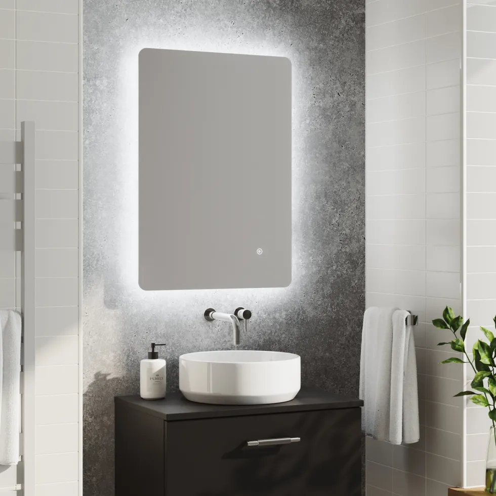 Harbour Clarity LED Bathroom Mirror with Demister Pad & Colour Change LEDs - 600 x 800mm