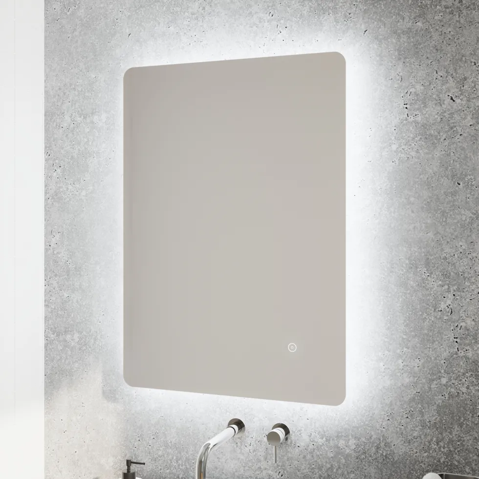 Harbour Clarity LED Bathroom Mirror with Demister Pad & Colour Change LEDs - 500 x 700mm