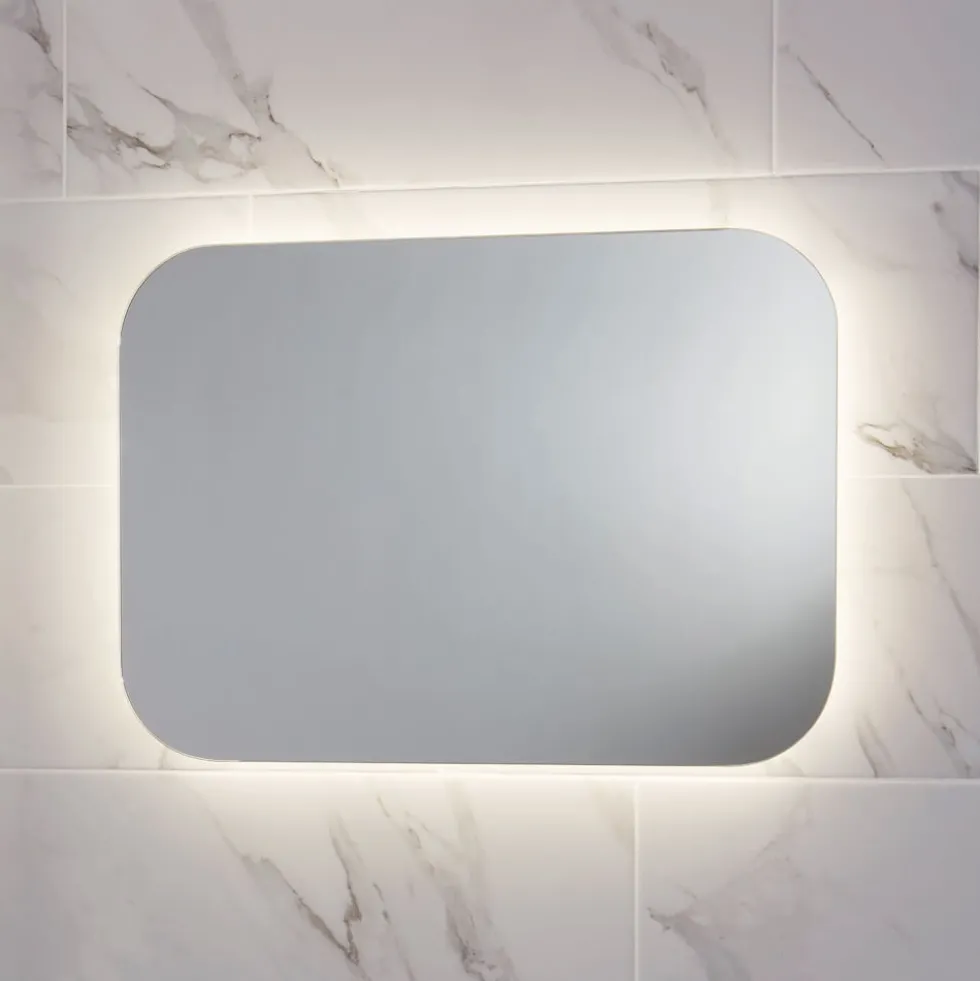 Harbour Clarity LED Bathroom Mirror with Demister Pad - 500 x 700mm