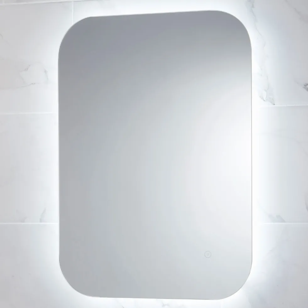 Harbour Clarity LED Bathroom Mirror with Demister Pad - 500 x 700mm