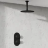 Harbour Clarity Matt Black Concealed Shower Valve & Ceiling Mounted Fixed Shower Head