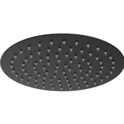 Harbour Clarity Matt Black Concealed Shower Valve, Fixed Ceiling Mounted Head and Overflow Bath Filler