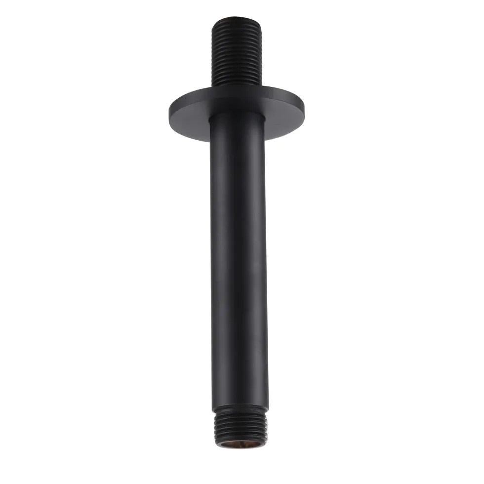 Harbour Clarity Matt Black Concealed Shower Valve, Fixed Ceiling Mounted Head and Wall Shower Kit