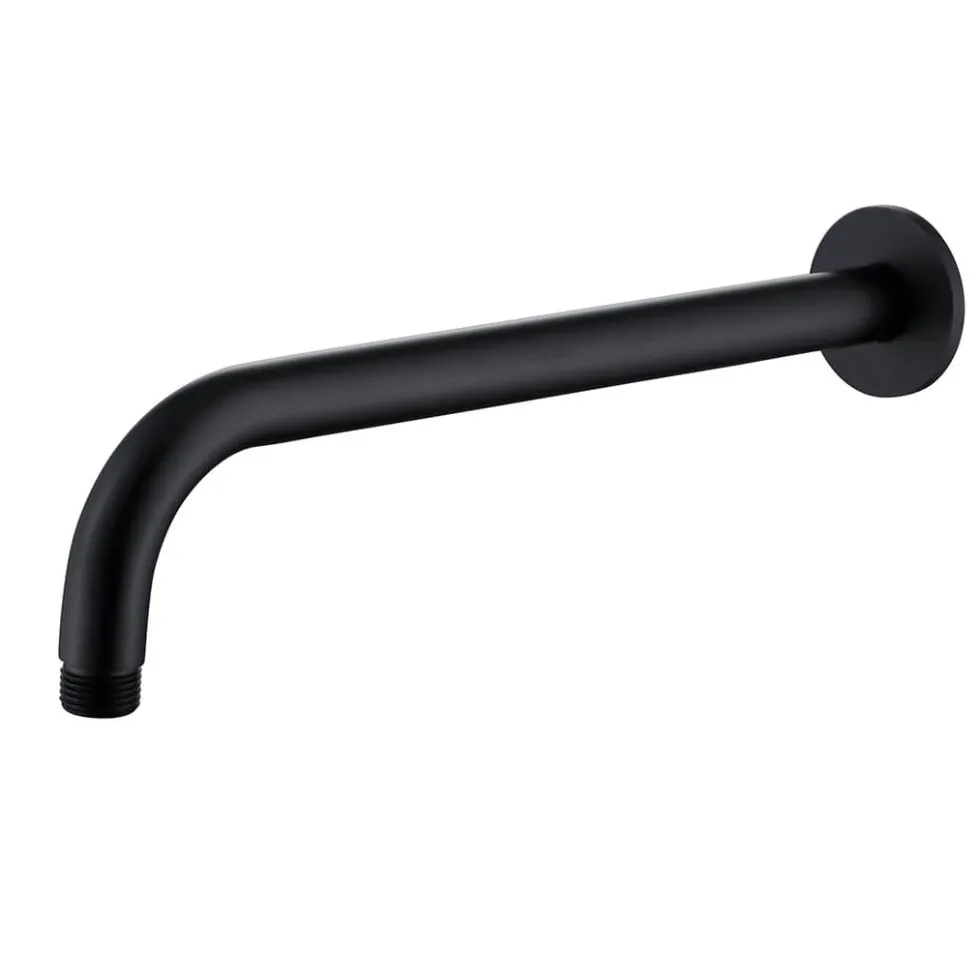Harbour Clarity Matt Black Concealed Shower Valve, Fixed Head & Arm and Slide Rail Kit