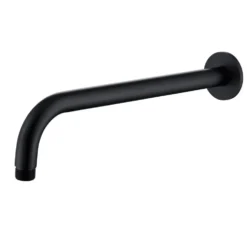 Harbour Clarity Matt Black Concealed Shower Valve, Fixed Wall Mounted Head and Overflow Bath Filler