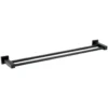 Harbour Clarity Matt Black Double Towel Rail