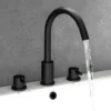 Harbour Clarity Matt Black 3 Hole Basin Mixer Tap