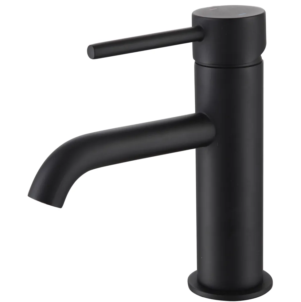 Harbour Clarity Matt Black Mini Basin Mixer Tap & Waste
