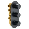 Harbour Clarity Matt Black 3 Outlet Concealed Thermostatic Mixer Valve