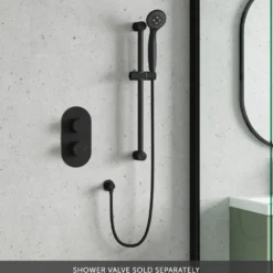 Harbour Clarity Matt Black Shower Rail Kit