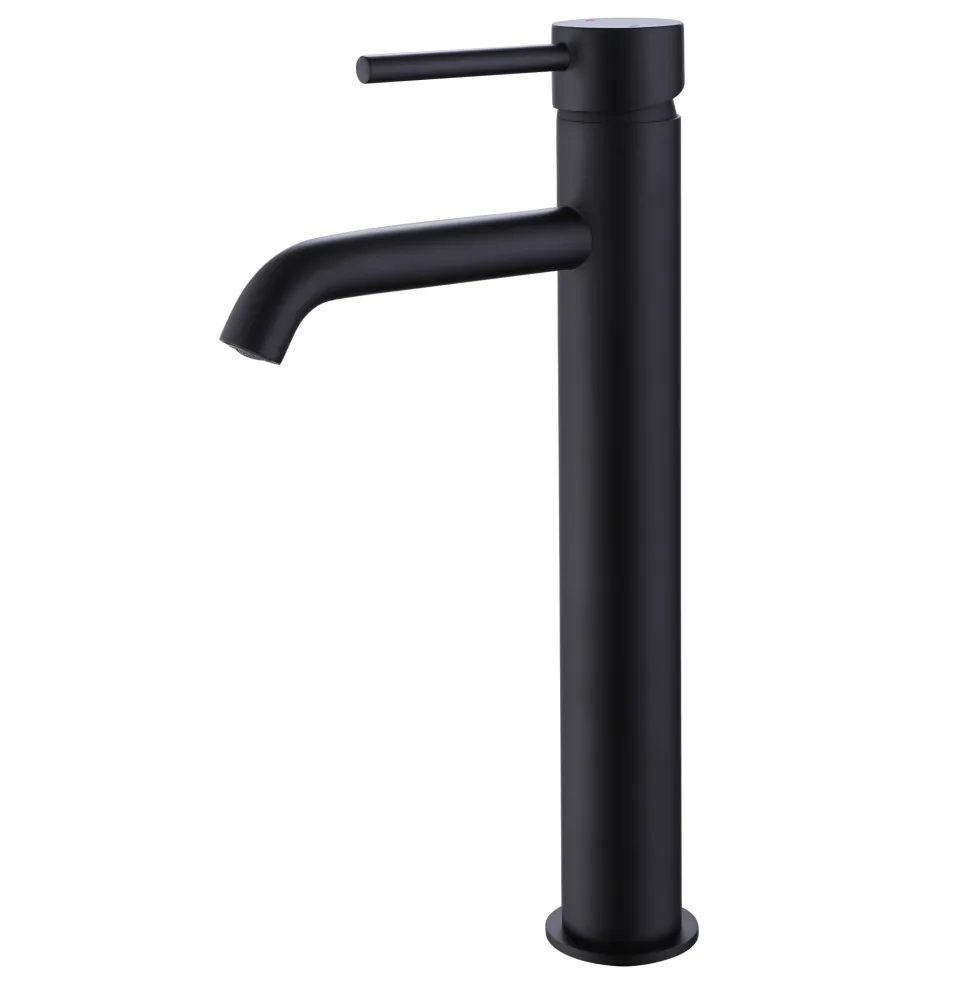 Harbour Clarity Matt Black Tall Basin Mixer Tap