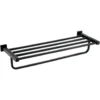 Harbour Clarity Matt Black Towel Shelf
