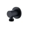 Harbour Clarity Matt Black Wall Outlet - Round
