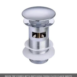 Harbour Clarity Mini Cloakroom Basin Mixer Tap & Waste - Chrome