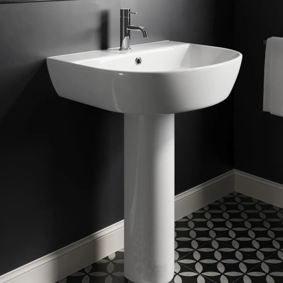 Harbour Clarity 555mm Basin & Full Pedestal
