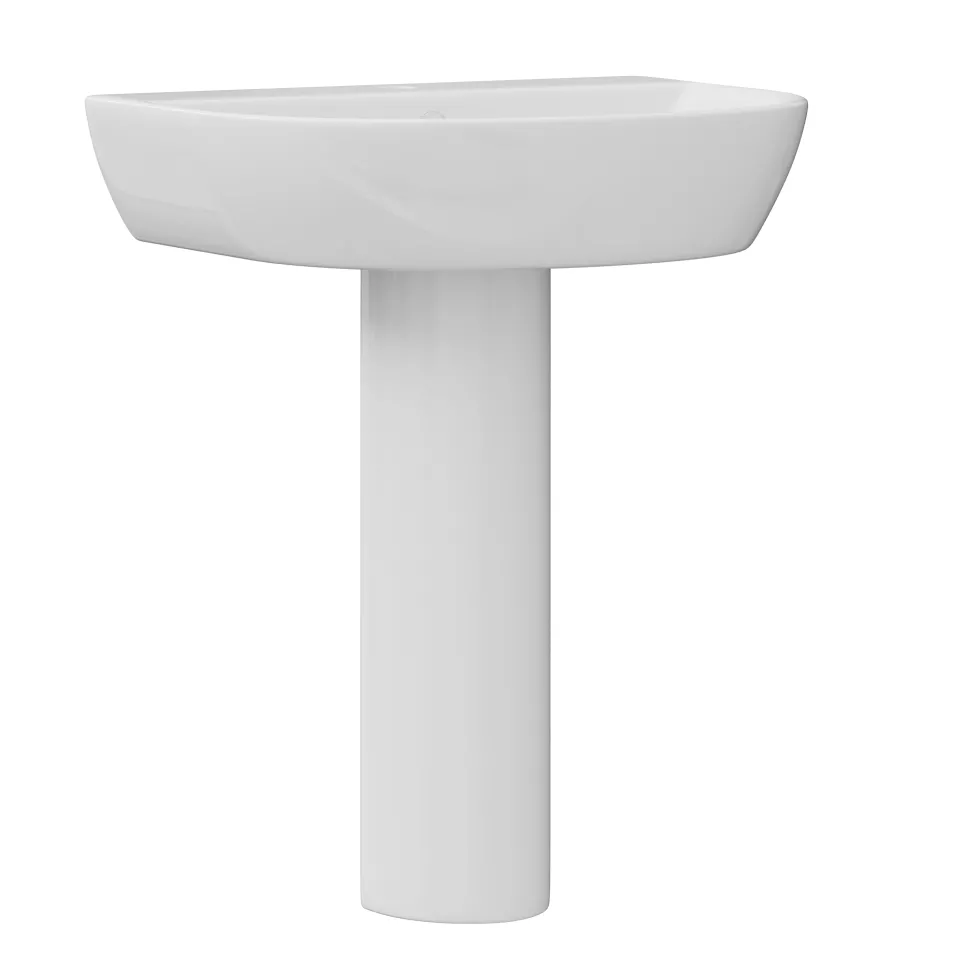 Harbour Clarity 555mm Basin & Full Pedestal