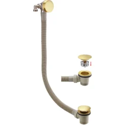 Harbour Clarity Overflow Bath Filler - Brushed Brass