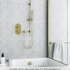 Harbour Clarity Overflow Bath Filler - Brushed Brass