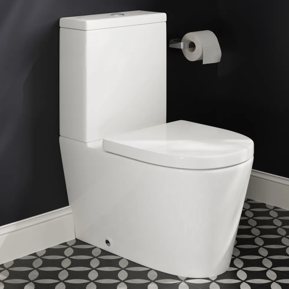 Harbour Clarity Rimless Back to Wall Close Coupled Toilet & Soft Close Seat