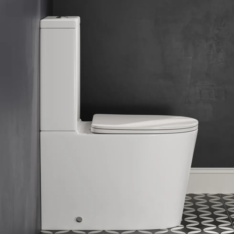 Harbour Clarity Rimless Back to Wall Close Coupled Toilet & Soft Close Seat