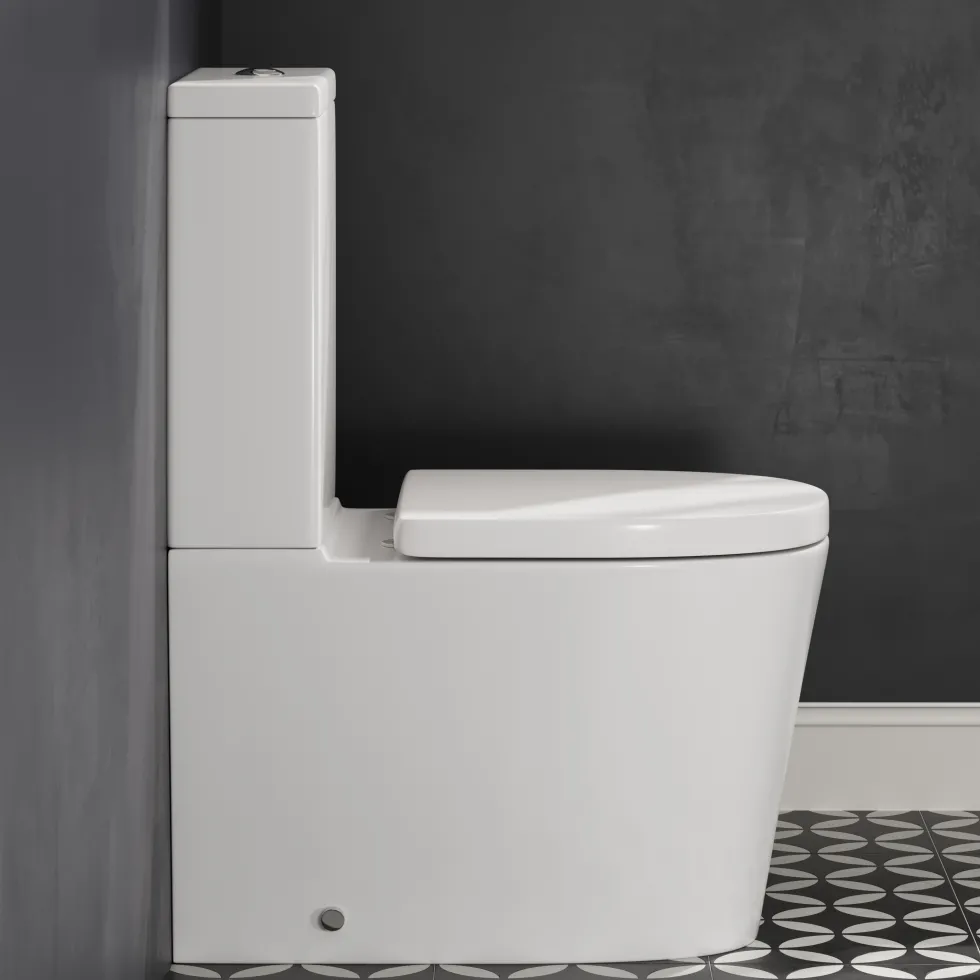 Harbour Clarity Rimless Back to Wall Close Coupled Toilet & Soft Close Seat