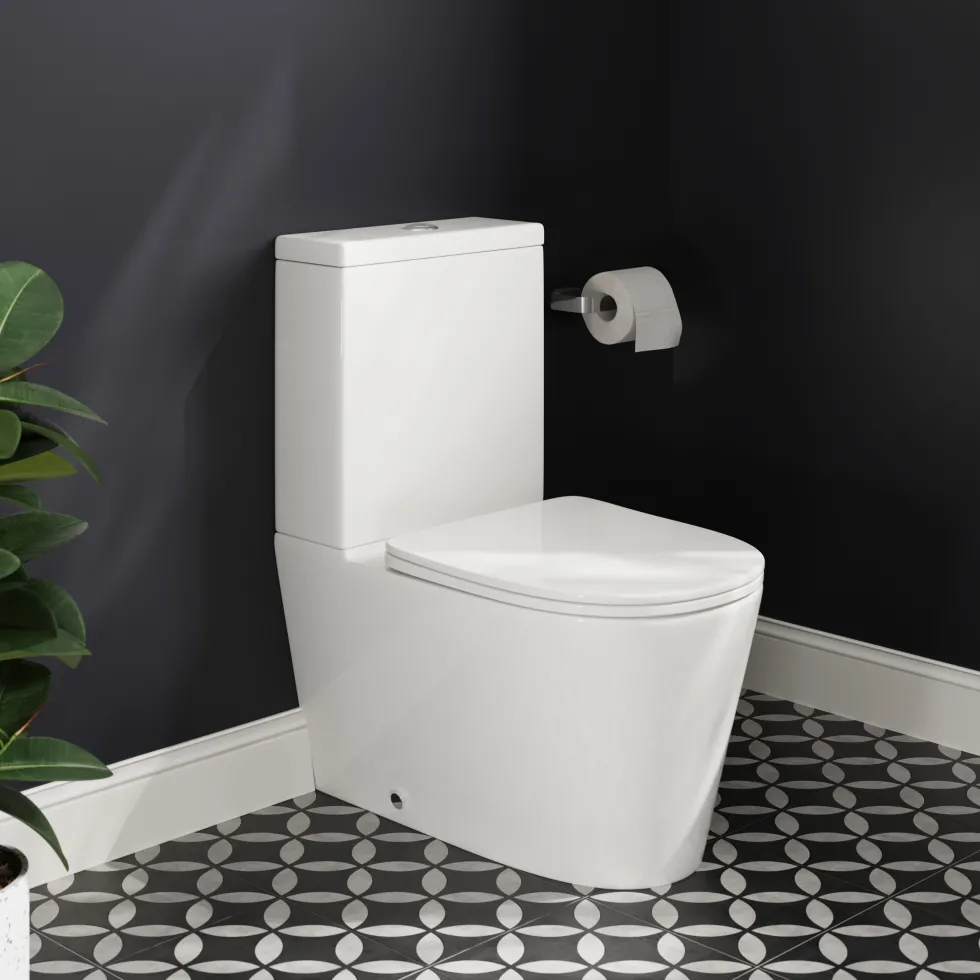 Harbour Clarity Rimless Back to Wall Close Coupled Toilet & Soft Close Seat