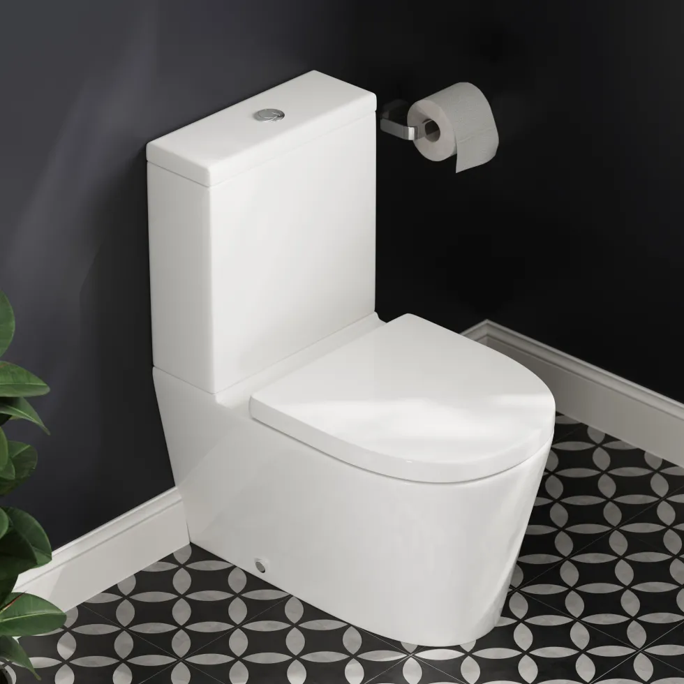 Harbour Clarity Rimless Back to Wall Close Coupled Toilet & Soft Close Seat