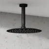 Harbour Clarity Round Shower Head with Ceiling Arm - Matt Black