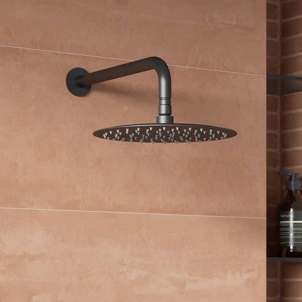 Harbour Clarity Round Shower Head with Wall Arm