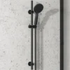 Harbour Clarity Slide Rail Shower Kit with Round Shower Handset & Hose - Matt Black