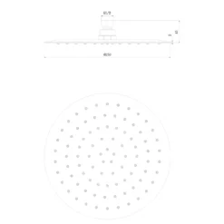 Harbour Clarity Ultra Slim Round Shower Head - 250mm