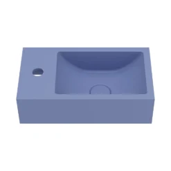 Harbour Concrete 400mm Cloakroom Wall Hung Purple Basin & Frame